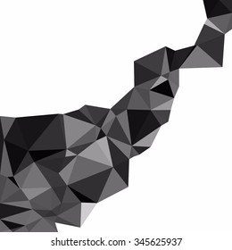 Black Polygonal Mosaic Background, Creative Design Templates