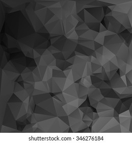 Black Polygonal Mosaic Background, Creative Design Templates