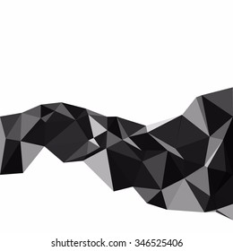 Black Polygonal Mosaic Background, Creative Design Templates
