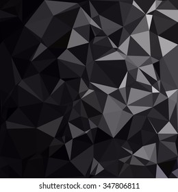 Black Polygonal Mosaic Background, Creative Design Templates