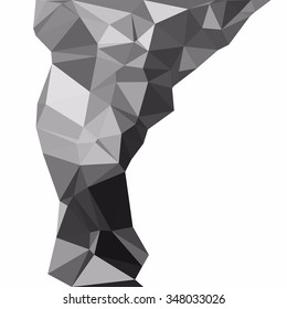 Black Polygonal Mosaic Background, Creative Design Templates