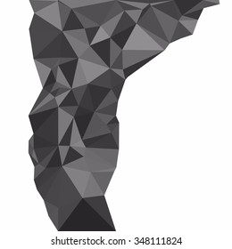 Black Polygonal Mosaic Background, Creative Design Templates