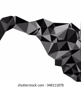 Black Polygonal Mosaic Background, Creative Design Templates