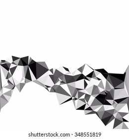 Black Polygonal Mosaic Background, Creative Design Templates