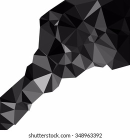 Black Polygonal Mosaic Background, Creative Design Templates