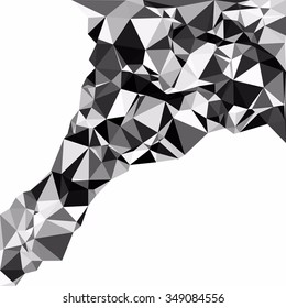 Black Polygonal Mosaic Background, Creative Design Templates