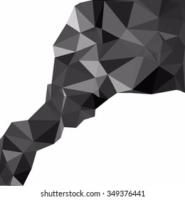 Black Polygonal Mosaic Background, Creative Design Templates