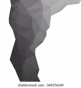 Black Polygonal Mosaic Background, Creative Design Templates