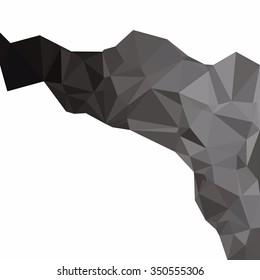 Black Polygonal Mosaic Background, Creative Design Templates