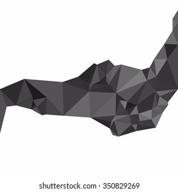 Black Polygonal Mosaic Background, Creative Design Templates