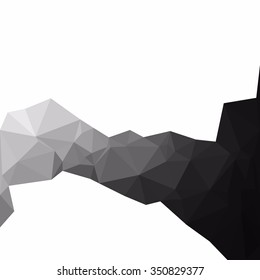 Black Polygonal Mosaic Background, Creative Design Templates