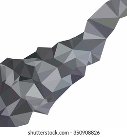 Black Polygonal Mosaic Background, Creative Design Templates