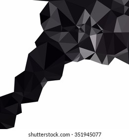 Black Polygonal Mosaic Background, Creative Design Templates
