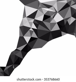 Black Polygonal Mosaic Background, Creative Design Templates
