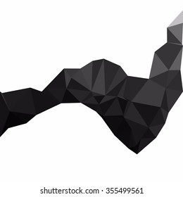 Black Polygonal Mosaic Background, Creative Design Templates