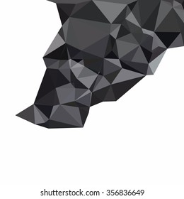 Black Polygonal Mosaic Background, Creative Design Templates