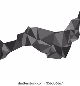 Black Polygonal Mosaic Background, Creative Design Templates