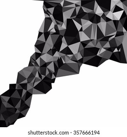 Black Polygonal Mosaic Background, Creative Design Templates