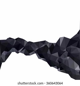 Black Polygonal Mosaic Background, Creative Design Templates