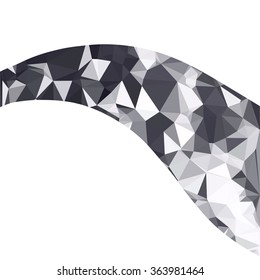Black Polygonal Mosaic Background, Creative Design Templates