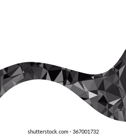 Black Polygonal Mosaic Background, Creative Design Templates