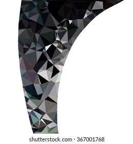 Black Polygonal Mosaic Background, Creative Design Templates