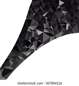 Black Polygonal Mosaic Background, Creative Design Templates