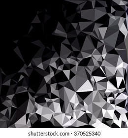 Black Polygonal Mosaic Background, Creative Design Templates