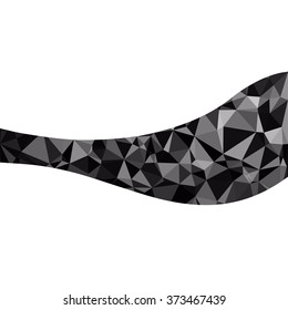 Black Polygonal Mosaic Background, Creative Design Templates