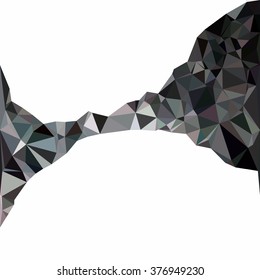 Black Polygonal Mosaic Background, Creative Design Templates