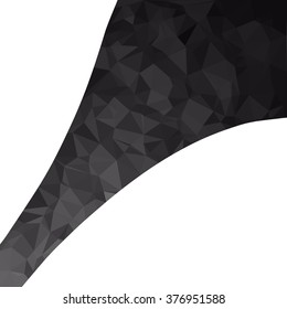 Black Polygonal Mosaic Background, Creative Design Templates