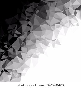 Black Polygonal Mosaic Background, Creative Design Templates