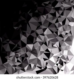 Black Polygonal Mosaic Background, Creative Design Templates