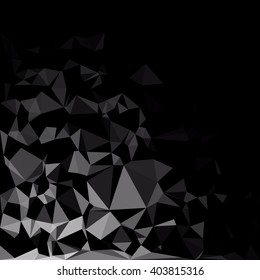 Black Polygonal Mosaic Background, Creative Design Templates
