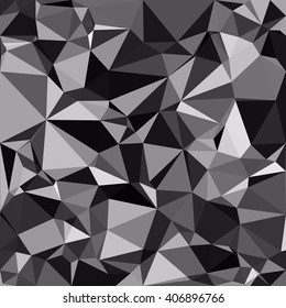 Black Polygonal Mosaic Background, Creative Design Templates