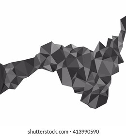 Black Polygonal Mosaic Background, Creative Design Templates