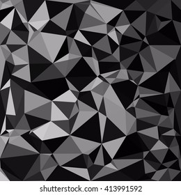 Black Polygonal Mosaic Background, Creative Design Templates