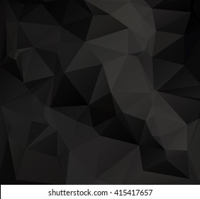 Black Polygonal Mosaic Background, Creative Design Templates