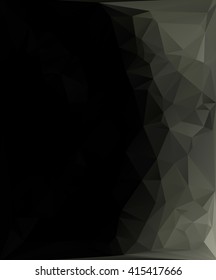 Black Polygonal Mosaic Background, Creative Design Templates