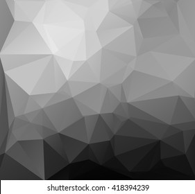 Black Polygonal Mosaic Background, Creative Design Templates