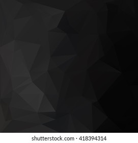 Black Polygonal Mosaic Background, Creative Design Templates