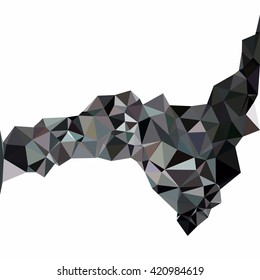 Black Polygonal Mosaic Background, Creative Design Templates