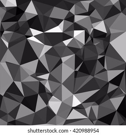 Black Polygonal Mosaic Background, Creative Design Templates