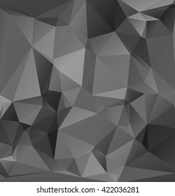 Black Polygonal Mosaic Background, Creative Design Templates