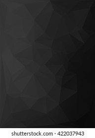 Black Polygonal Mosaic Background, Creative Design Templates
