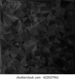 Black Polygonal Mosaic Background, Creative Design Templates