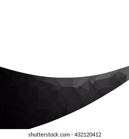 Black Polygonal Mosaic Background, Creative Design Templates