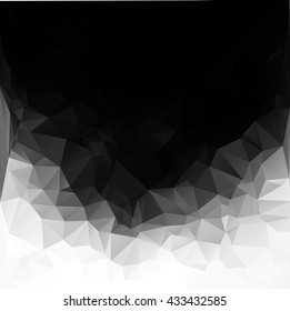 Black Polygonal Mosaic Background, Creative Design Templates