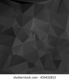 Black Polygonal Mosaic Background, Creative Design Templates