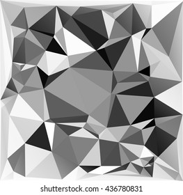 Black Polygonal Mosaic Background, Creative Design Templates